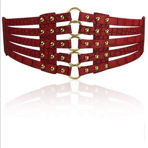 Wide Red Belt